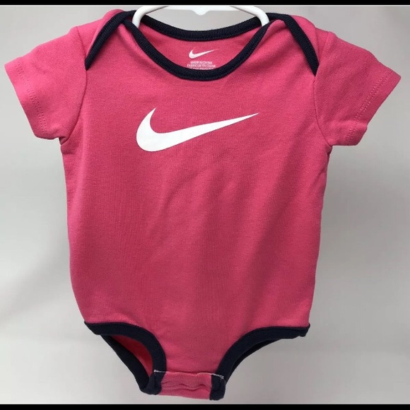 Nike Swish Logo Pink with Blue Bodysuit - Picture 1 of 5